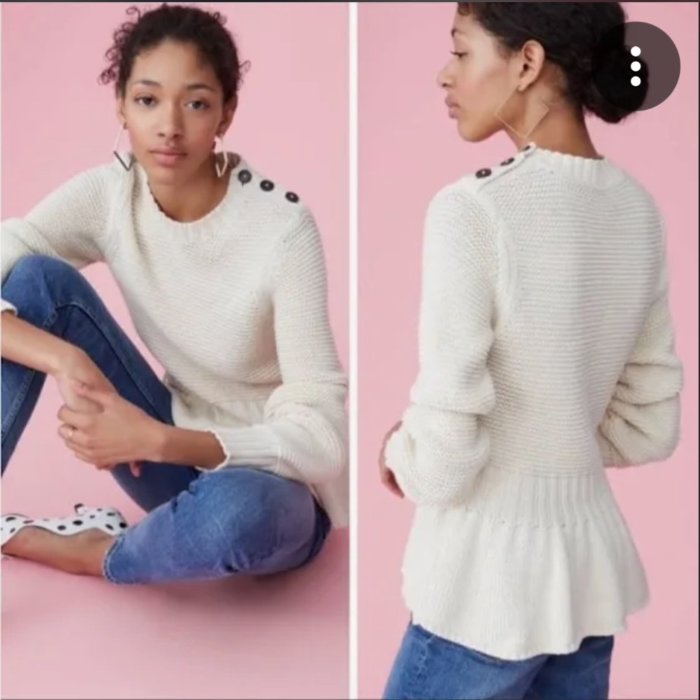 Rebecca Taylor merino peplum top - never worn